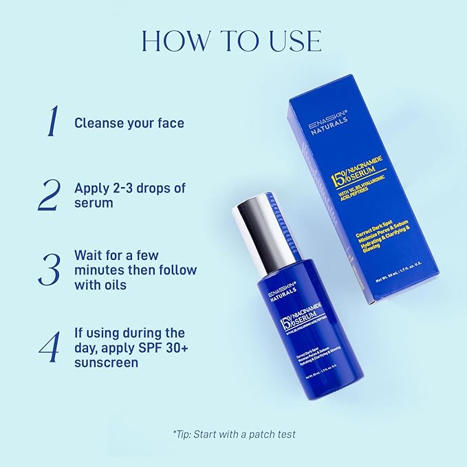 15% Niacinamide Serum With VC, B5, Hyaluronic Acid, Peptide 50ML - Under Eye Patches for Dark Circles, Reduce Wrinkles Puffy & Bags, Anti Aging Moisturizer Cream and Niacinamide Serum 30 Pairs