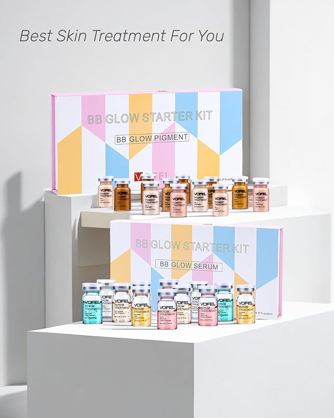BB Glow Starter Kit for Microneedling Serum Pigment Ampoule Skin Treatment Kits 0.27oz 24 Vials