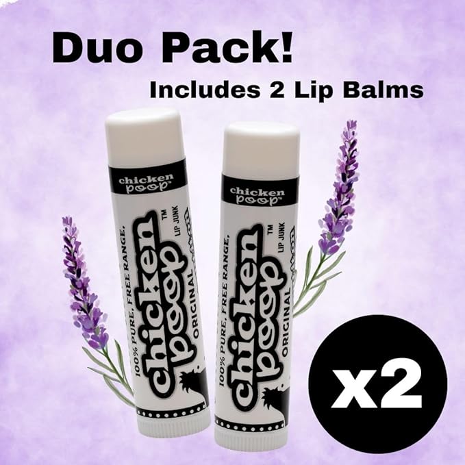 Free Range Chicken Poop (Lip Junk) 0.15 oz Lip Balm (Pack of 2)