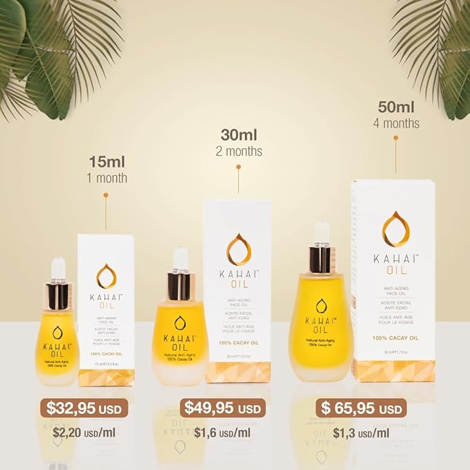 Kahai Oil - 100% NATURAL ANTI-AGING FACE OIL Premium Sustainable Cacay Oil (50 ml)
