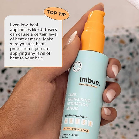 Imbue Curl Energising Hydration Serum for Curly Hair - Enhances and Conditions Curls, Defrizz Coils, Vegan, Curly Girl Compliant, 3.3 fl oz