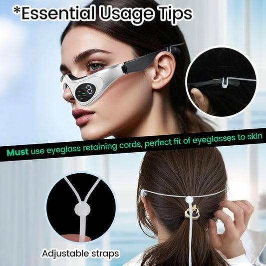 Under-Eye Red Light Therapy Device, Glasses for Dark Circles, Eye Bags, and Wrinkles