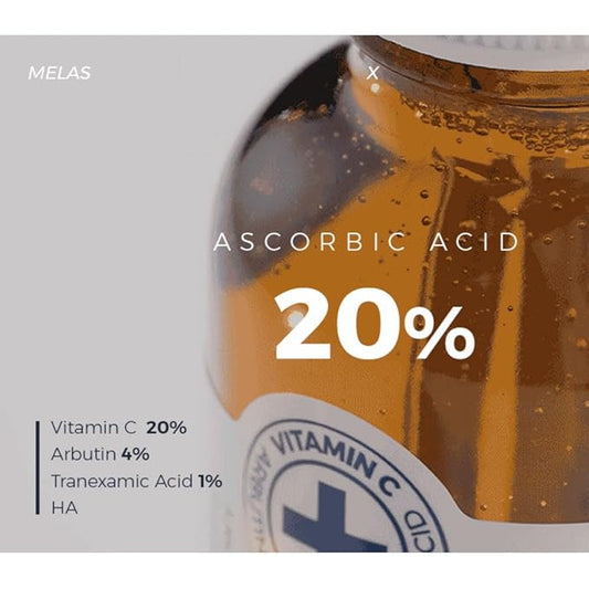 Low pH Vitamin C MelasX Plus Ampoule for Face with Pure Vitamin C For Wrinkle, Freckle, and Blemish Care | Non-Stikcy Oil Type 30ml (1.01fl.oz.)