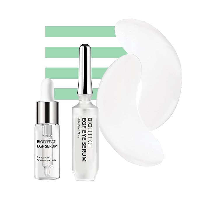 BIOEFFECT EGF Serum, Eye Serum, Eye Mask Skincare Set: Firming Favorites, with Barley Growth Factor