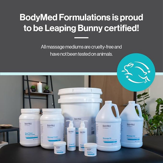 BodyMed Formulations Massage Cream, 5 gal. – Fragrance-Free, All-Natural Lotion for Massage Therapy – Leaping Bunny Certified – with Arnica Extract & Jojoba – Non-Staining, & Paraben Free