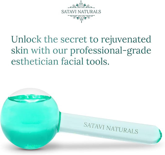 Beauty Ice Globes (Heat-Resistant & Freezer-Safe) Luxurious Facial Tools for Radiant Skin, Enhances Circulation to Tighten Skin, Reduce Puffiness, Minimize Pores, Alleviate Tension