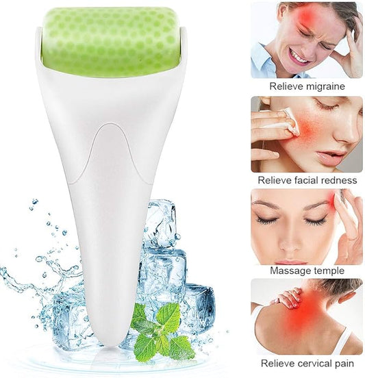 Ice Roller for Face & Eye Puffiness Migraine Relief, Ice Face Rollers for Women Facial Massager, Minor Injury, Headaches Relief, Anti Wrinkle Skin Care Product