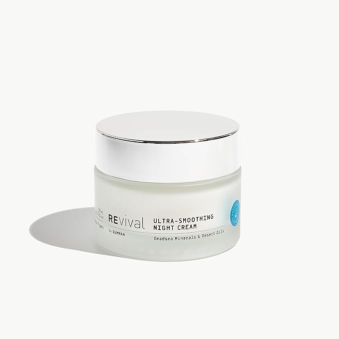 REvival Smoothing Night Cream with Dead Sea Minerals - Deep Hydration & Anti-Aging Moisturizer with Desert Oils & Dead Sea Minerals - Smooths & Revitalizes Skin, 50ml | 1.7 oz