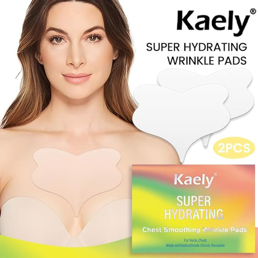 evpct 2Pcs Silicone Chest Smoothing Wrinkle Pads Reusable, Silicone Anti Chest Wrinkle Patches Reusable for Chest Wrinkles Overnight, Décolleté Chest Wrinkle Pillow Pads for Smoother, Size M-Butterfly