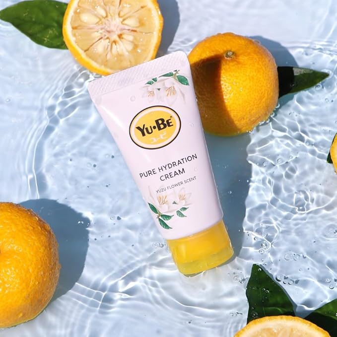 Yu-Be Yuzu Pure Hydration Cream (Trio): Body & Hand Cream - Vegan Skin Care Cream for Sensitive & Dry Skin - Soothing Yuzu Flower Extract - Day & Night Moisturizer- 1.35 Fl Oz x 3