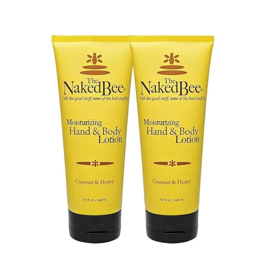 The Naked Bee Coconut & Honey Moisturizing Hand & Body Lotion 6.7oz + Jasmine & Honey Moisturizing Hand & Body Lotion 8oz