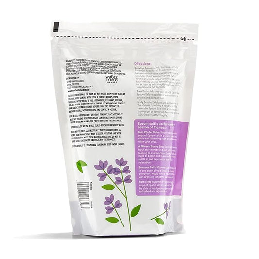 365 by Whole Foods Market, Lavender Epsom Salt, 48 Ounce (Pack of 2)