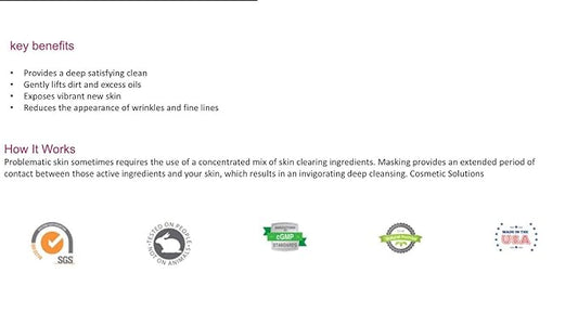 Skin Care Oxygen Mask, Skin Mask, Face Mask, Deep Cleaning Mask, Shinny Facial Looking - Gently Lifts Dirt and Excess Oils