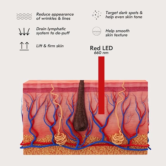 Mount Lai Vitality Qi LED Gua Sha Device, LED Light Therapy for Face, Gua Sha Facial Tools for Firming, Lifting, Sculpting, Anti-Aging, Tension-Melting, Face Lift Device Heat Therapy and Rejuvenation