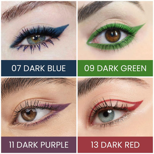 Kaely 4Pcs Dark Blue Green Purple Red Gel Eyeliner Pencil,Cream Waterproof Smudge Proof Eye Liner,Halloween Makeup,Eye Black Face Paint Lipstick Crayon,Color Colorful Eyeliner Eyeshadow Stick