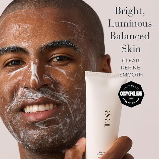 Glycolic Gel To Foam Facial Cleanser (100ml/3.4oz) | Foaming Face Wash| Natural, Plant-Based & Science-First Skincare Routine for Men & Women