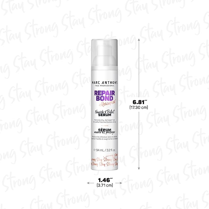 Marc Anthony Hair Serum for Frizzy & Damaged Hair, Repair Bond + Rescuplex Strength & Protect Serum - 3.2 fl oz