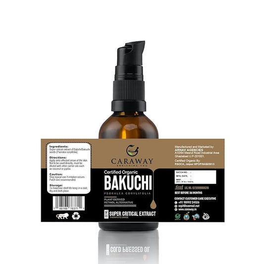 CARAWAY Bakuchiol Oil - 50 ml | Super Critical CO2 Extract | Indian Origin