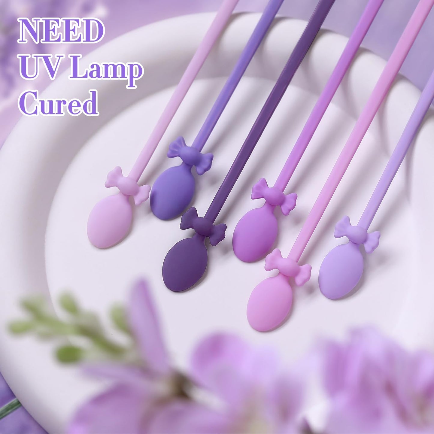 Double Rhythm 6 Pcs 15 ML Gel Polish Set Same Color Same Bottle Soak Off Gel Polish Kit Nail Art Manicure Salon DIY at Home for Women (Light Dark Purple Violet Rose Pink-T6-16)