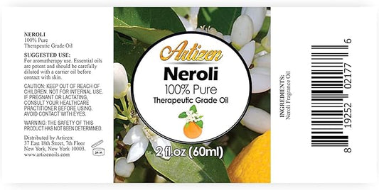Artizen Neroli Essential Oil 2oz for Diffuser Natural Fragrance Neroli Oil for Skin, Aromatherapy, Soap & Candle Making - 60ml