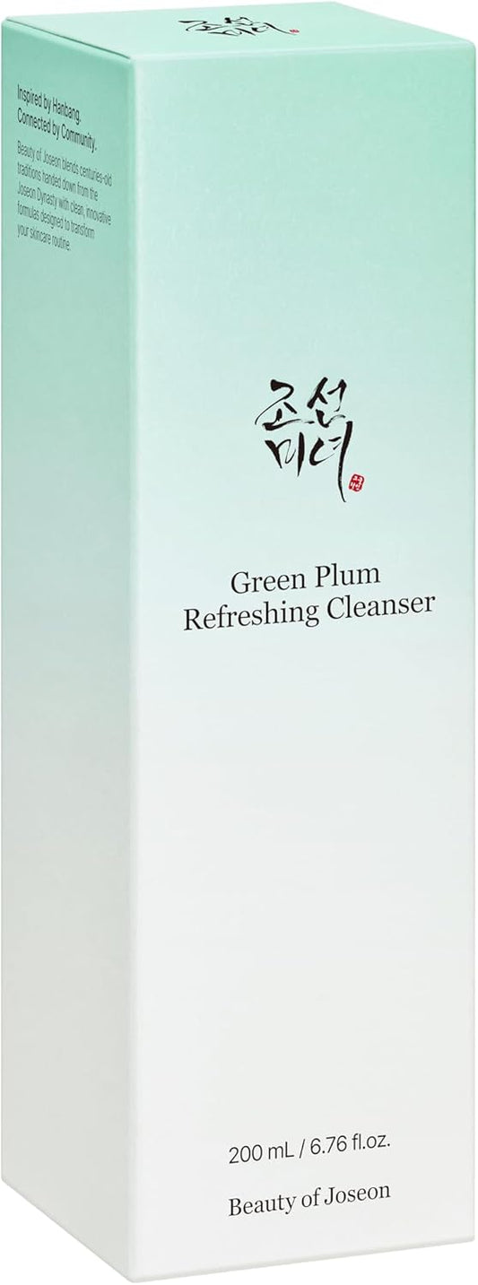Beauty of Joseon Green Plum Refreshing Cleanser Gel Type Deep Pore Cleansing, Acne Face Wash, Blackhead Remover for All Skin Types, Korean Skincare 200ml, 6.76 fl.oz