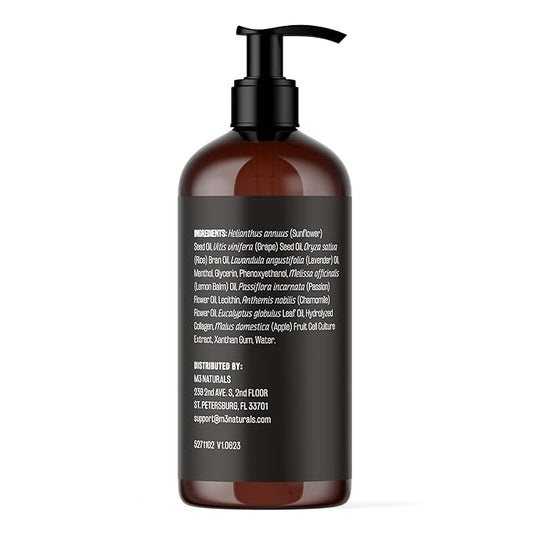 Lavender Massage Oil with Collagen and Stem Cells, Skin Tightening Therapy for Bum, Thighs, and Belly, Fast-Absorbing Cellulite Oil by M3 Naturals