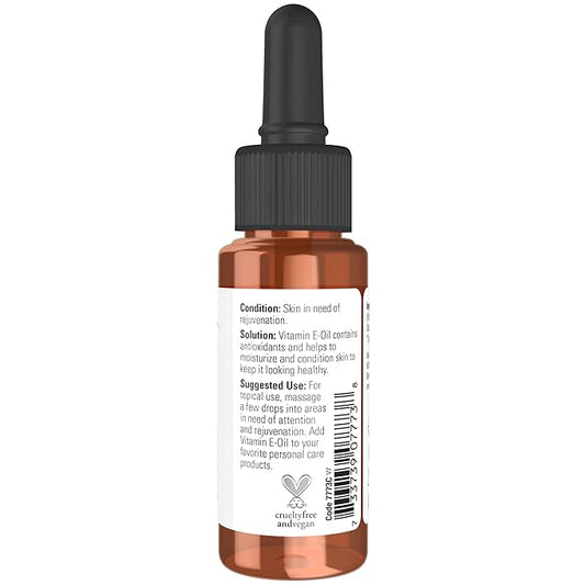 NOW Solutions, E-Oil 23,000 IU, Natural Skin Rejuvenation, Skin Moisturizer, 1-Ounce