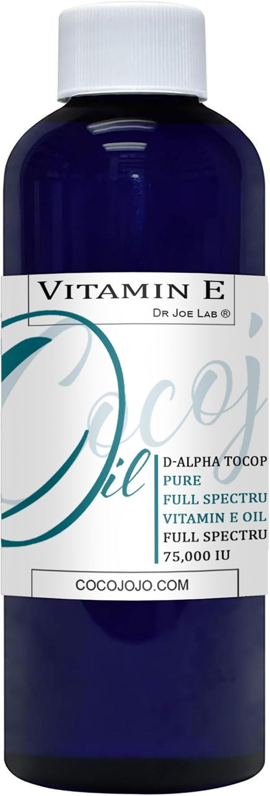 cocojojo Vitamin E Oil for Skin, Organic Vitamin E Oil for Hair, Face, Liquid Vitamin E, Vitamin E Body Oil, 100% Pure Natural Cold Pressed Unrefined, Moisturizes & Nourishes, Non GMO - 2 Oz