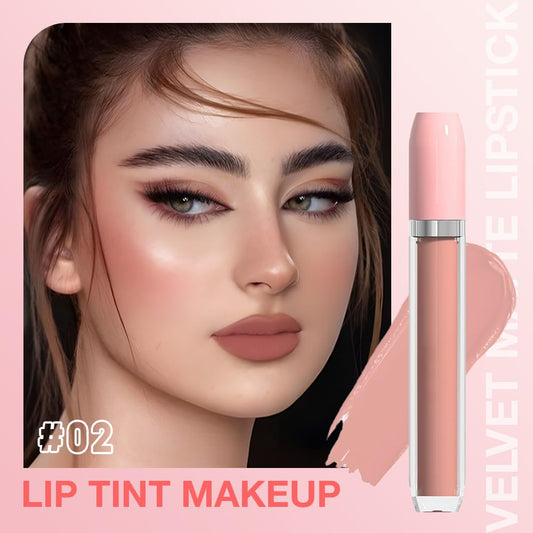 BINGBRUSH Super Matte Longwear No-Budge Stay On Smudge Proof Liquid Lipstick Long Lasting Makeup for Women,Highly Pigmented Color and Instant Shine, Cheeky