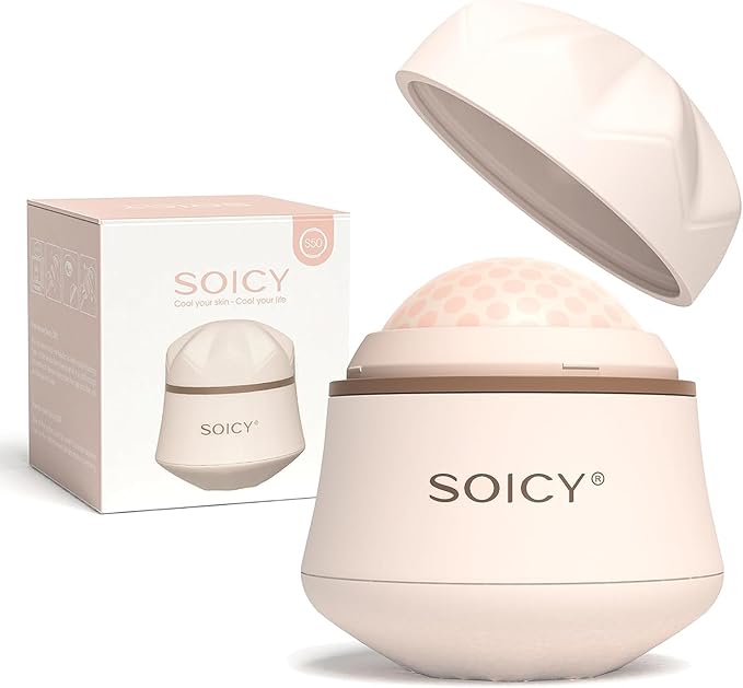 Facial Skin Care Tools Ice Roller for Face Personal Facial Massager Cooling Ice Roller Therapy Tools, Cold Facial Ice Roller Beauty Tool for Eye Puffiness Women Gift -Pink