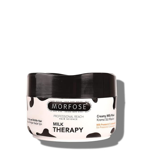 Morfose Professional Hair Mask for Dry, Damaged, or Brittle Strands 16.9 Fl oz (Milk Therapy)