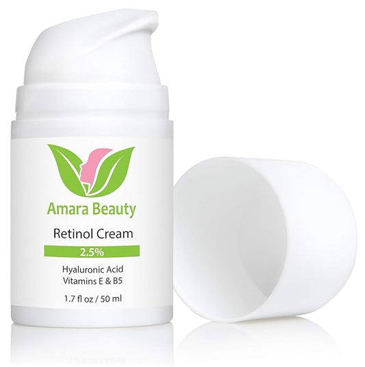 Retinol Cream for Face 2.5% with Hyaluronic Acid & Vitamins E & B5, 1.7 fl. oz.