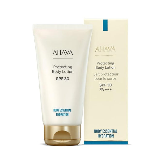 AHAVA. Protecting Body Lotion SPF30 - Ideal body lotion for sun exposure, lightweight, saturated & providing Broad Spectrum high UVAB protection, Anti-Aging (antioxidant), with Osmoter, 5.1 Fl.Oz