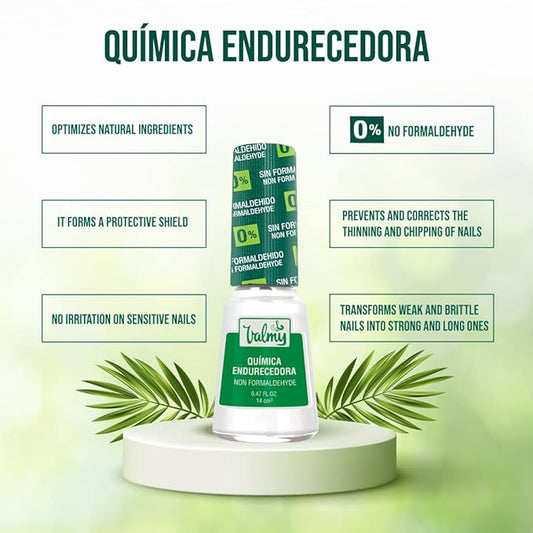 Nail Hardener & Nail Strengthener for Thin Nails and Growth - Nail Growth Treatment, Protection & Nail Repair for Damaged Nails - Formaldehyde-Free Base Coat Nail Polish, 0.47 Fl oz