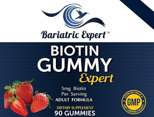 Bariatric Expert Biotin Vitamin – Fast-Melting Dietary Supplement for Adults Post Bariatric Surgery, 90 Count