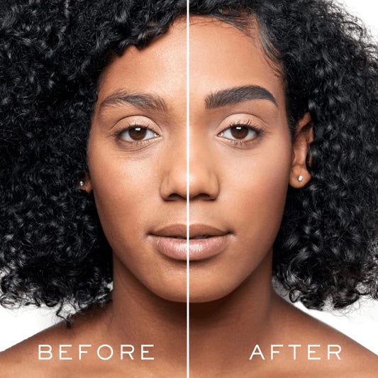 MADLUVV Brow Stamp Kit with Brow Stencils – Easy Eyebrow Shaper for Natural-Looking Brows – Popular Eyebrow Stencil Kit Used by Professionals – 9 Shapes, Spoolie, Travel Bag & Stamp (Nearly Black)