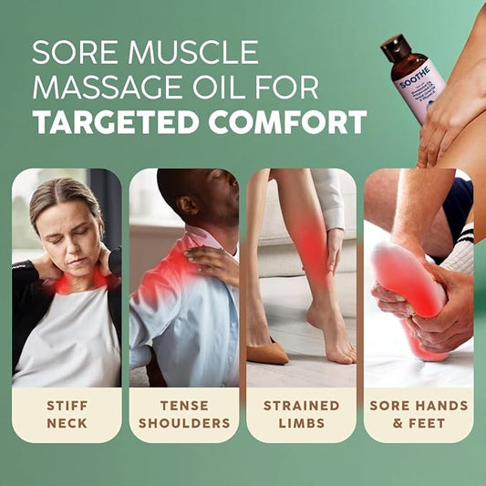 Kukka Soothe Massage Oil for Massage - 3.38 Fl Oz - 100% Pure Natural, Warming for Women & Men with Eucalyptus, Peppermint, Grapeseed & Vitamin E