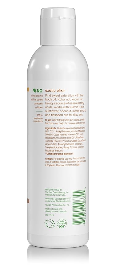 Alba Botanica Intense Hydration Body Oil, with Kukui Nut and Viamin E, 8.5 Oz (Packaging May Vary)