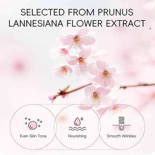 Skin Care Set Sakura Women Beauty Gift Sets Korean Skin Care Kit- Cleanser,Serum,Face Cream,Toner,Eye Cream,Mud Mask-Skin Care Routine Kit (One Size, Cherry Blossom-StyleB-Luxury Moisturizing)