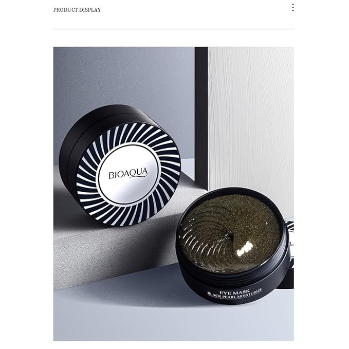 BIOAQUA 30 Pairs Eye Mask Moisturizing Hydrating Anti-Wrinkle Anti-Aging Remove Dark Circles Smooth Nourishing Refreshing 80g / 60pcs (BLACK PEARL)