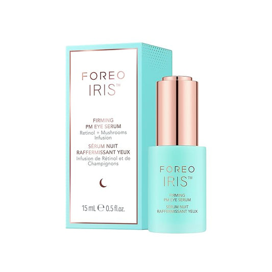 Foreo IRIS Firming PM Eye Serum - Retinol - Mushroom Extract - Vitamin E - Bakuchiol - Travel size Treatment Products - Dark Circles & Bags - Fragrance Free - All Skin Types - 0.5 oz