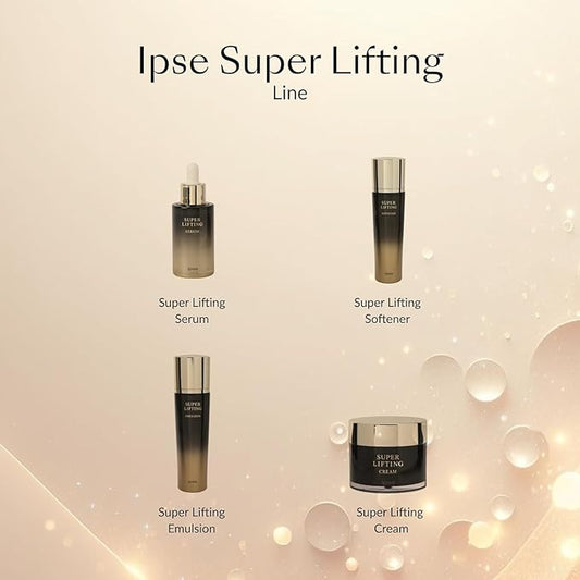 IPSE Korean Face Serum Super Lifting Moisturizing Emulsion 140ml | Anti-Aging, Face Serum | Peptide Complex & Blue Complex | Reduces Fine Lines, Wrinkles, Boosts Collagen