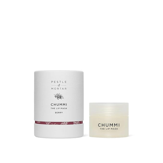 CHUMMI LIP MASK - skincare for your lips - Luxurious overnight lip treatment in coconut, berry, and vanilla, blended with lip-softening plant butters and exfoliating berry extracts. (20g, Berry)
