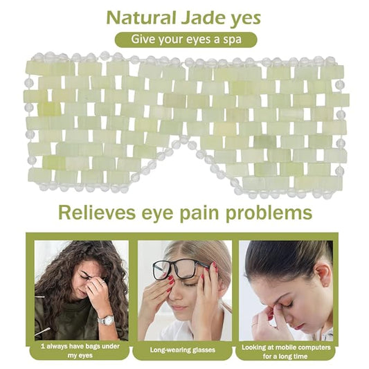Face Mask, Relief Eye Mask, Natural stone Eye Mask, Skin Care Massage Tool for Swollen, Eliminate Wrinkles, Dark Circles