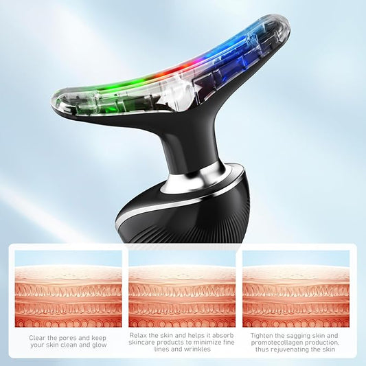 Face Neck Tool for Skin Care, Electric Neck Face Lifting Device for Wrinkle Removal (Black)