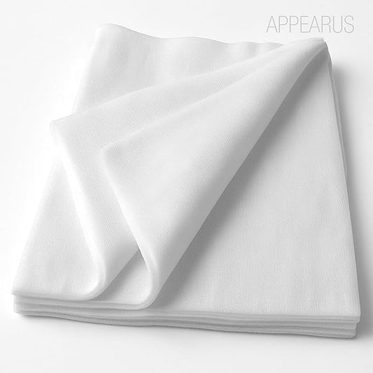 APPEARUS 100% Cotton Gauze Facial Masks – Pre-Cut & Uncut Options – Breathable Open Weave for High-Frequency, Clay, Mud, and Paraffin Treatments – 100 Count