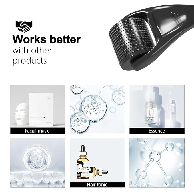 Derma Roller Beard Roller Microneedling Roller Dermaroller Ficial Roller Microneedle Micro Needle Roller 540 Titanium Home Use