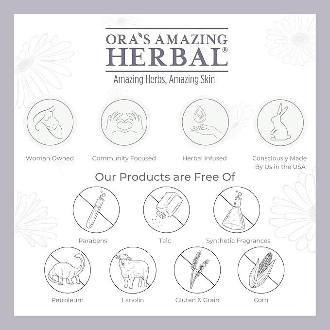 Foot Care Butter, Heel Balm, Foot Balm, Repair Cream for Dry Cracked Heels & Feet, Lavender, Tea Tree & Peppermint, 100% Recycled Plastic Jar, Ora's Amazing Herbal, 2 oz