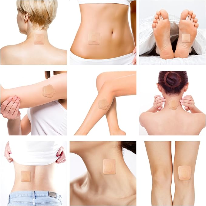 30Pcs Adhesive Castor Oil Patch, Cotton Disposable Castor Oil Pack Wrap for Waist Back Neck Arm Belly