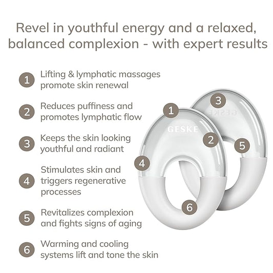 SmartAppGuided™ Cool & Warm Eye Massager | 7 in 1 | Multifunctional Massager | Eyes & Face | Battery-free Cooling & Warming | Firms, Relaxes & De-Puffs Skin | Ring-shaped Design for Easy Grip